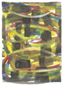 Schwarzes Quadrat 2020, 2017, water colour, 33 x 24 cm